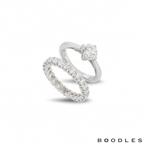 Boodles Diamond Ring 0.70ct G/VS2 With Full Diamond Eternity Ring